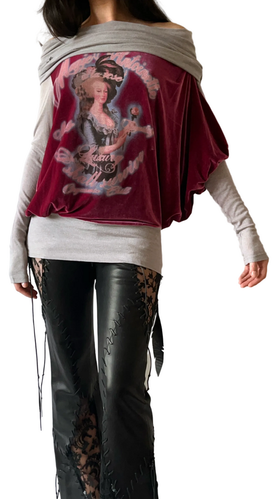 Dolce & Gabbana 2000s Marie Antoinette Off Shoulder Turtleneck