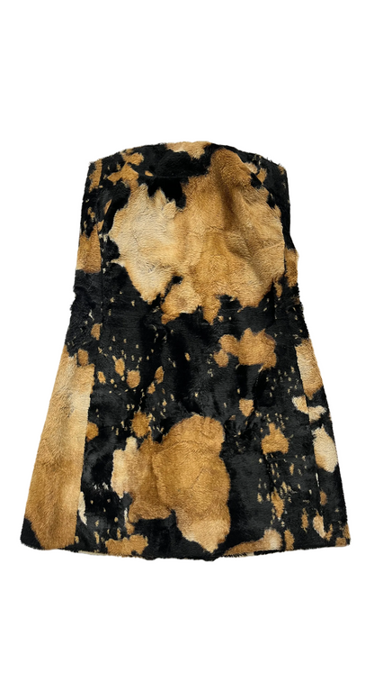 Plein Sud 2000s Cow Hair Strapless Mini Dress