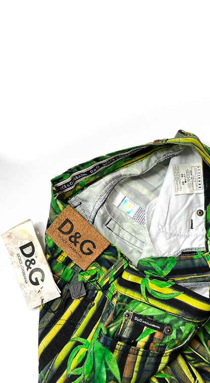 Dolce & Gabbana 2000s Bamboo Print Pants