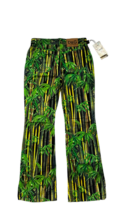 Dolce & Gabbana 2000s Bamboo Print Pants