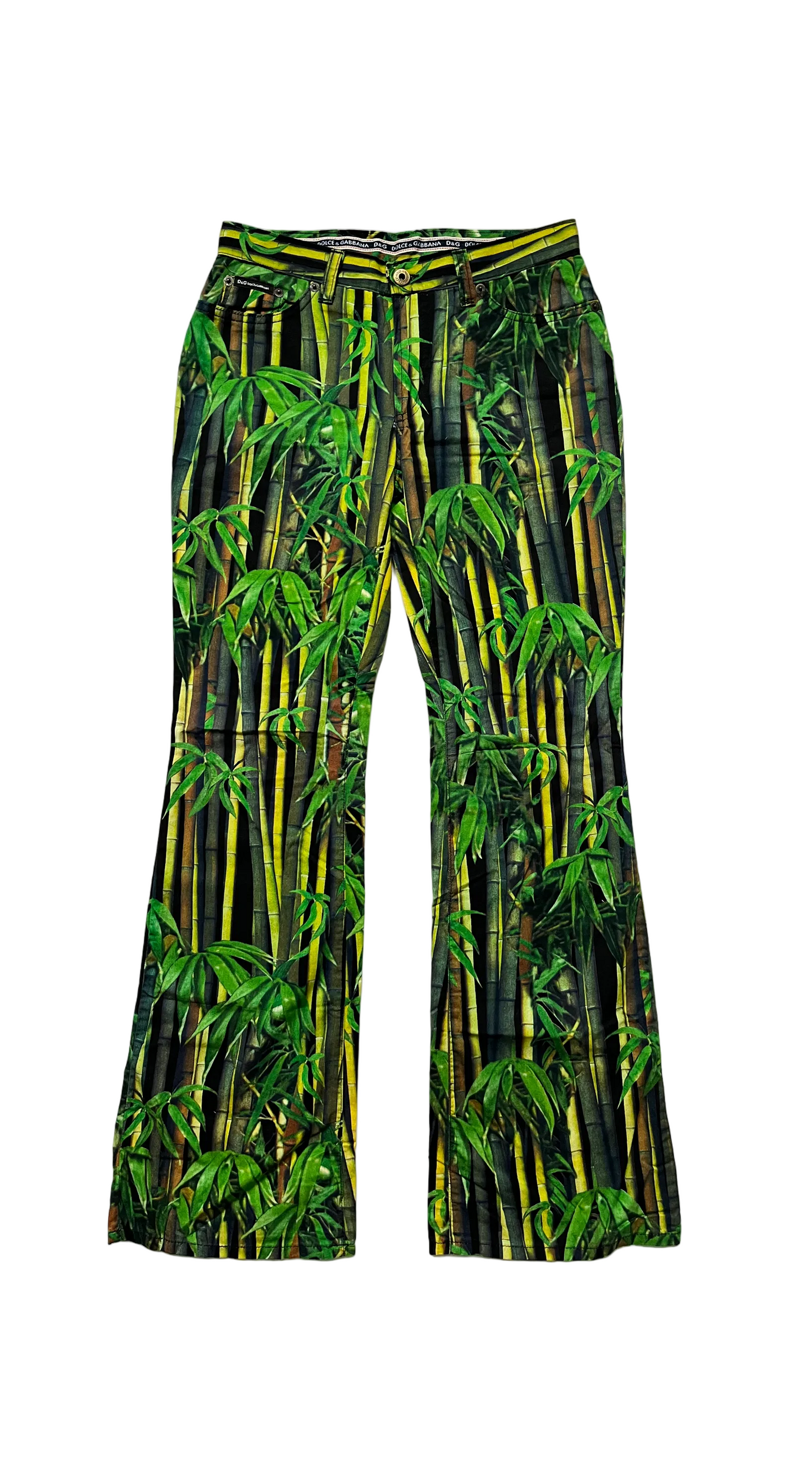Dolce & Gabbana 2000s Bamboo Print Pants