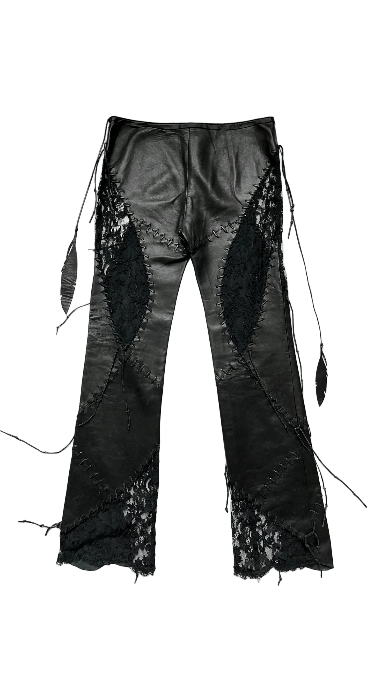 Voyage Runway F/W 2003 Lace Leather Pants
