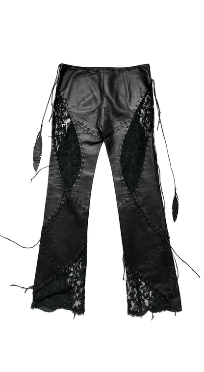 Voyage Runway F/W 2003 Lace Leather Pants