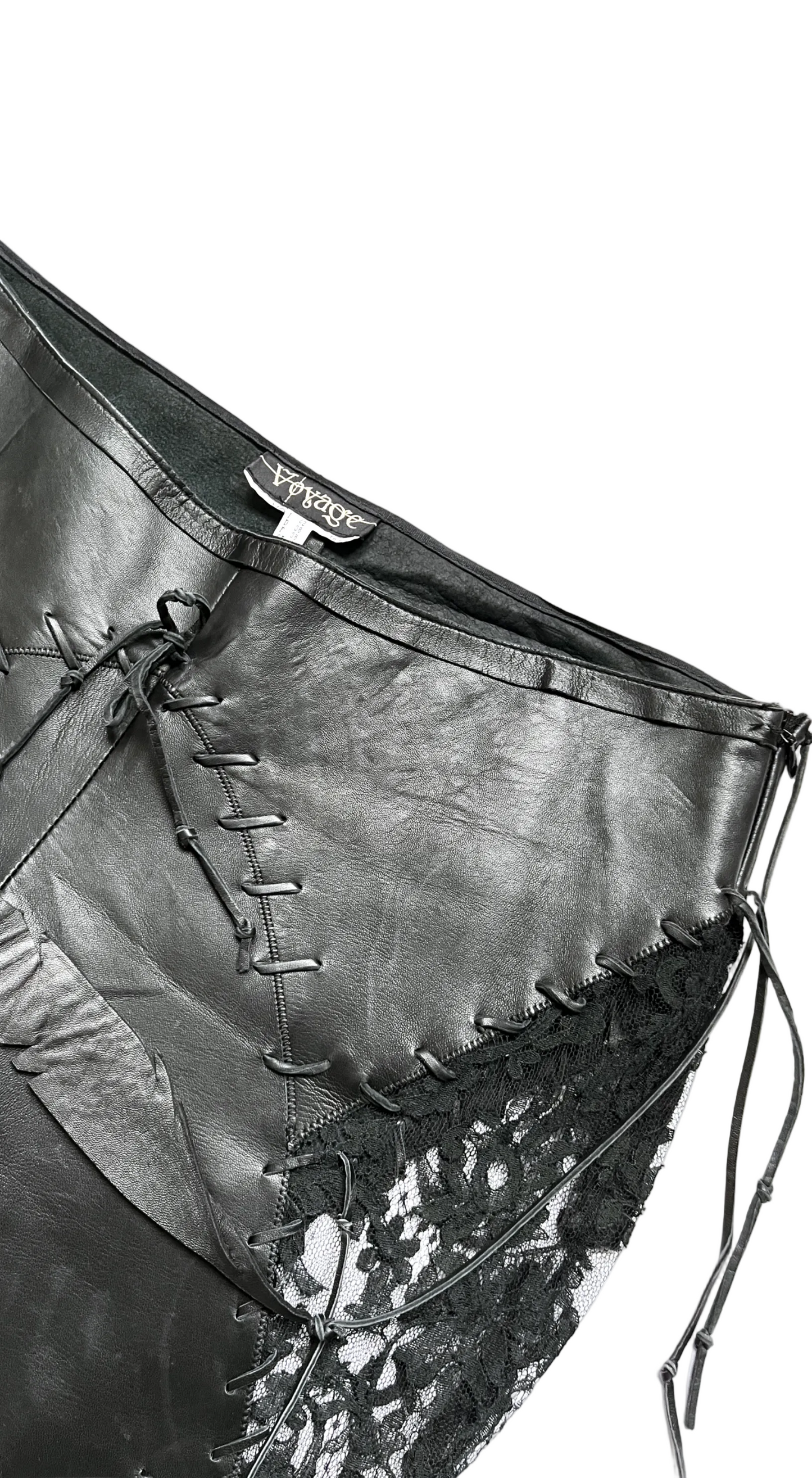 Voyage Runway F/W 2003 Lace Leather Pants