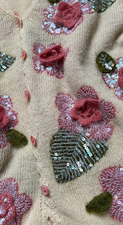 Moschino Y2K Two-piece Wool Sequin Flower Set