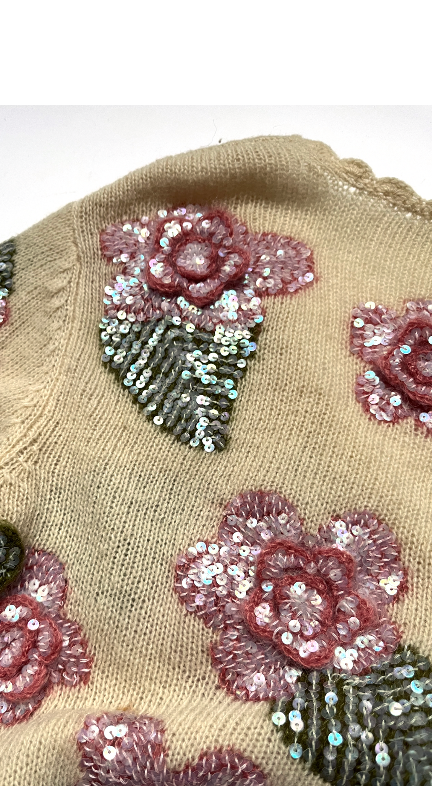 Moschino Y2K Two-piece Wool Sequin Flower Set