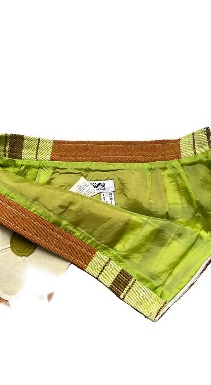 Moschino 2000s Wool Flower Skirt