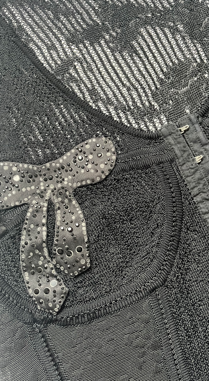 John Galliano ~ 2003 Knit Corset Skirt Set