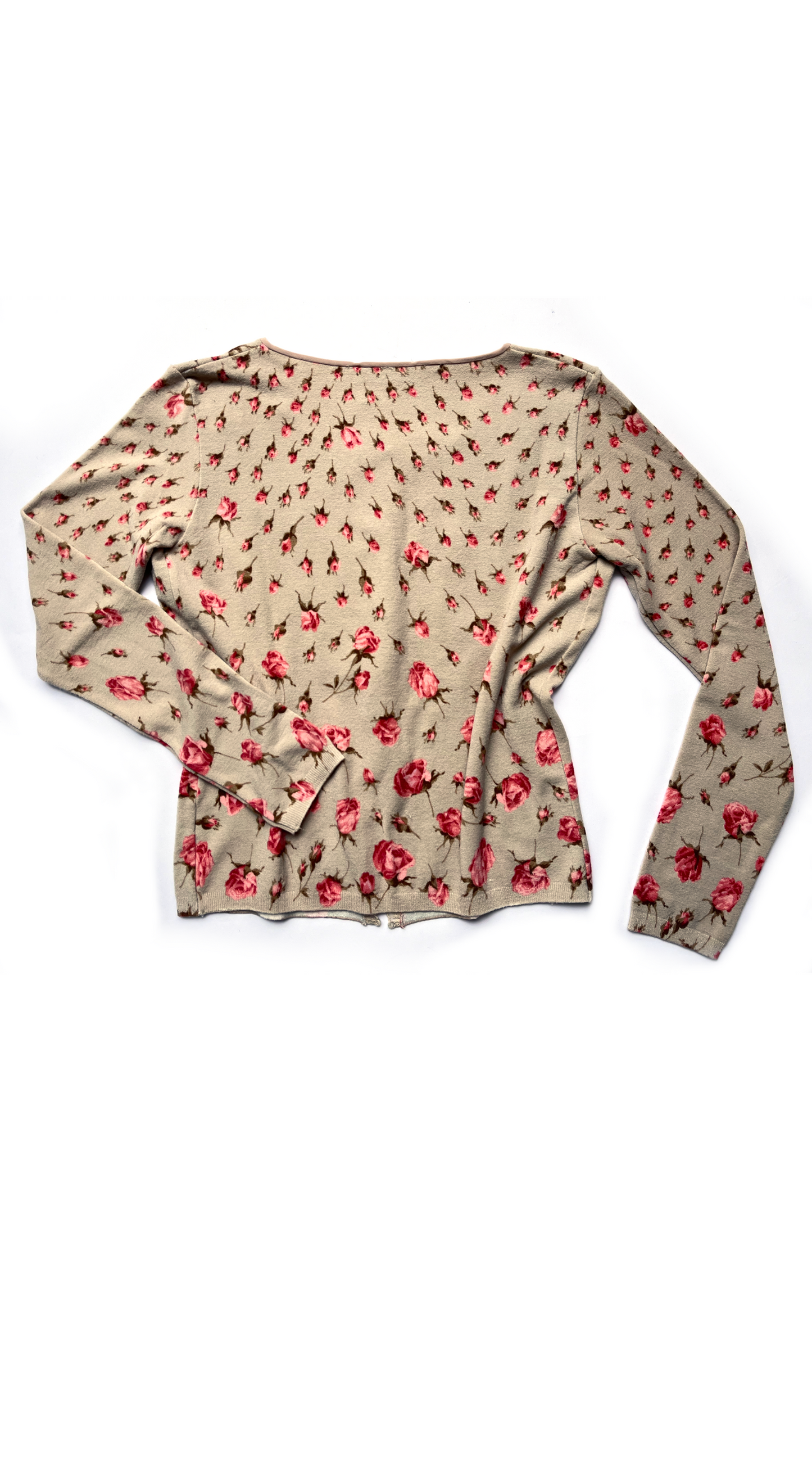 Blumarine SS 2000 Rose Set Skirt Cardigan