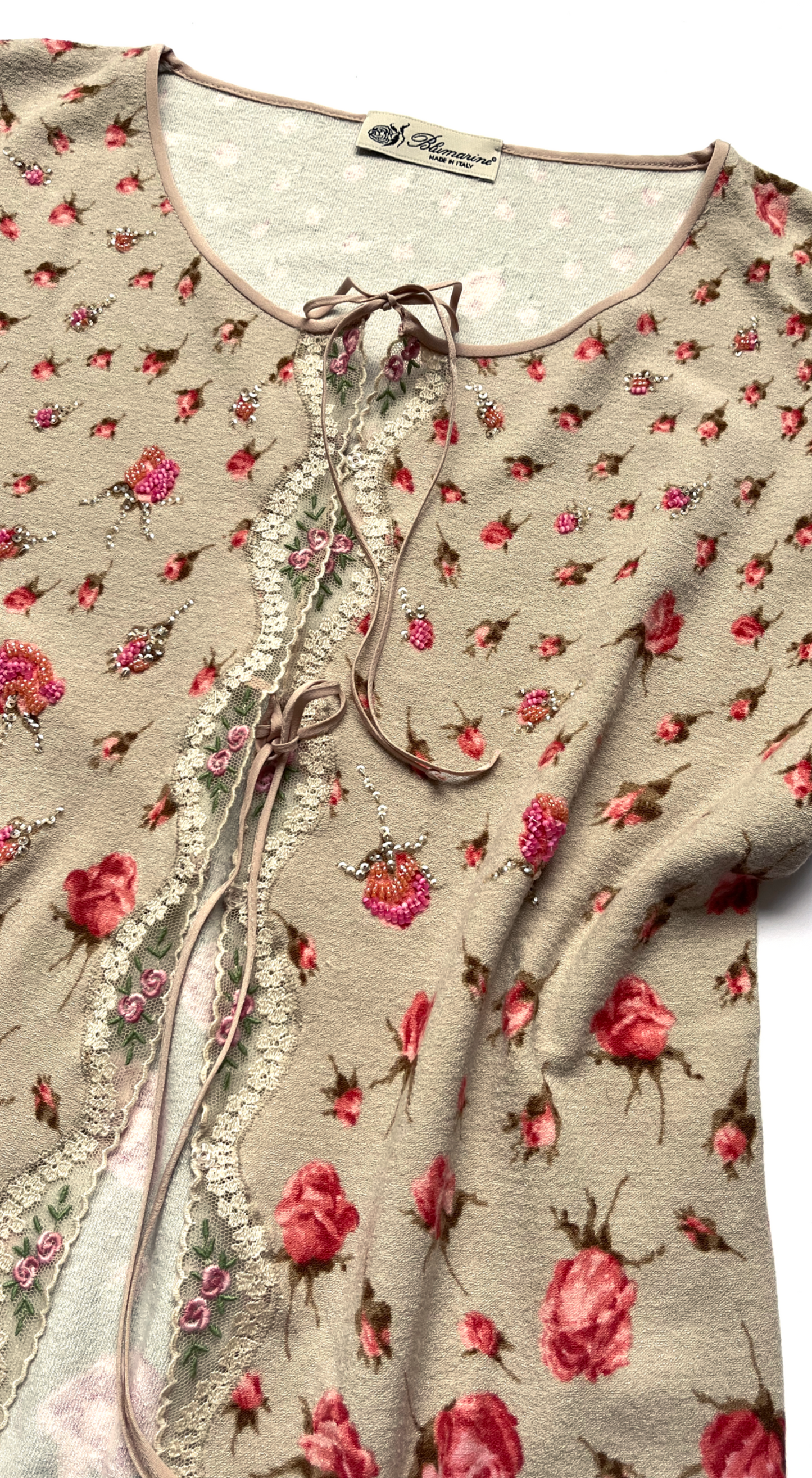 Blumarine SS 2000 Rose Set Skirt Cardigan