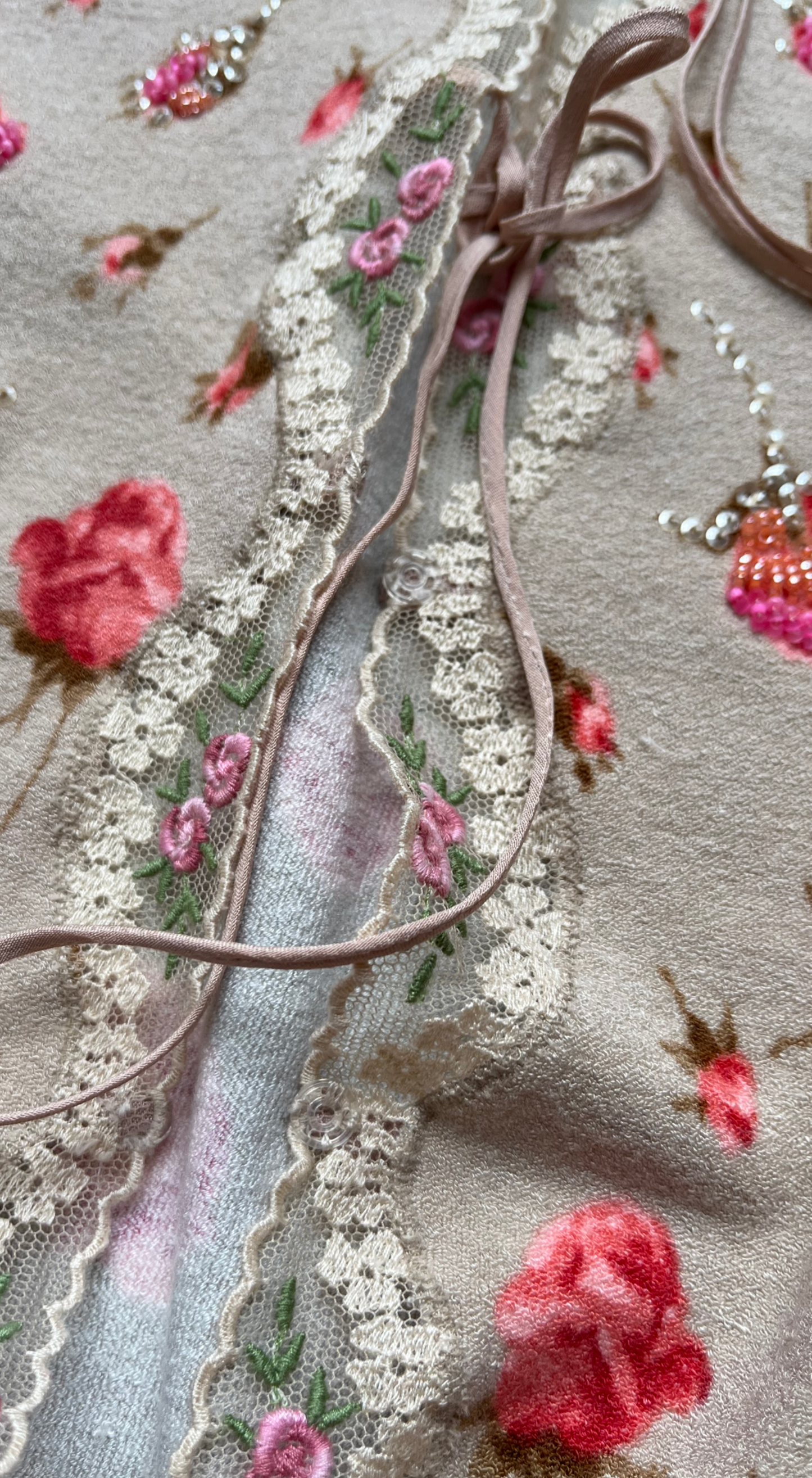 Blumarine SS 2000 Rose Set Skirt Cardigan
