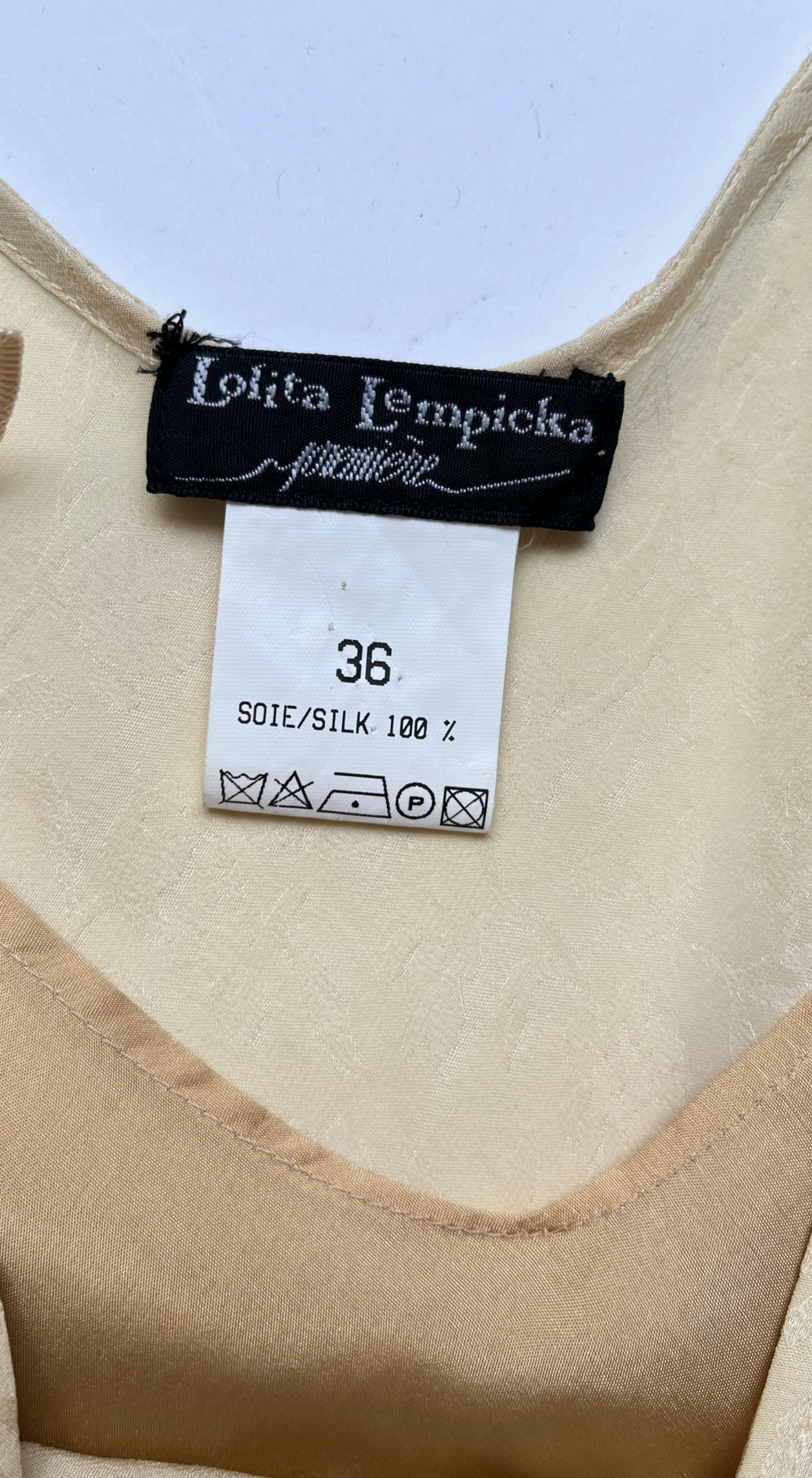Lolita Lempicka Silk Creme Floral Dress
