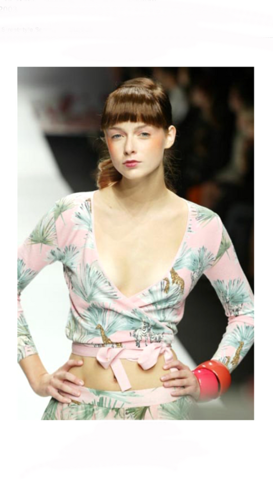 Blugirl Blumarine Runway SS 2003 Tropical Wrap Top
