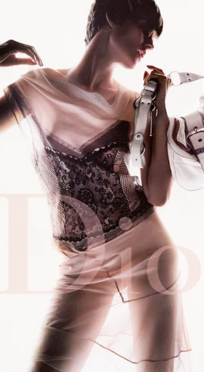 Christian Dior by John Galliano S/S 2006  Trompe-l’Œil Lace Silk Dress