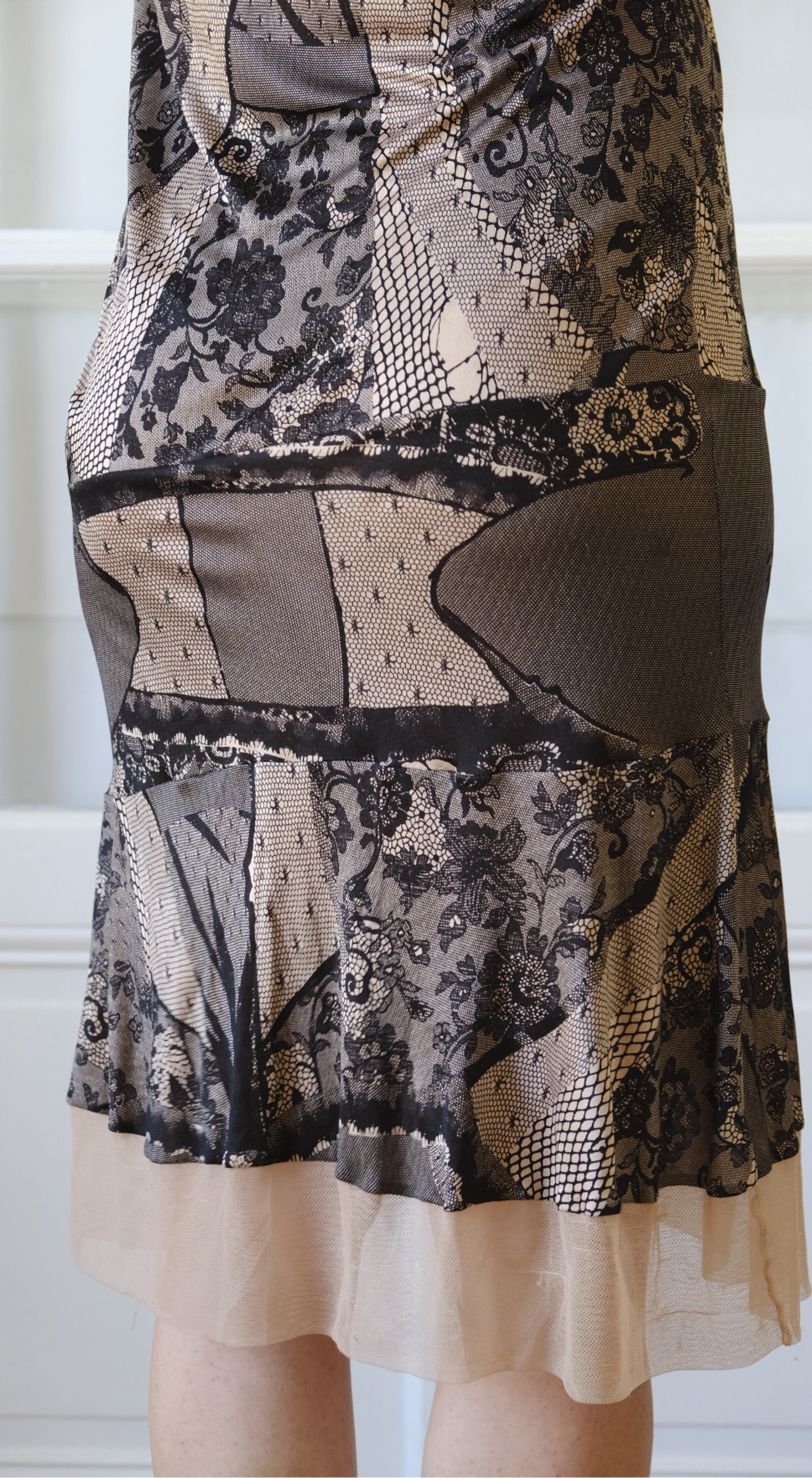 Christian Dior by John Galliano S/S 2006  Trompe-l’Œil Lace Silk Dress