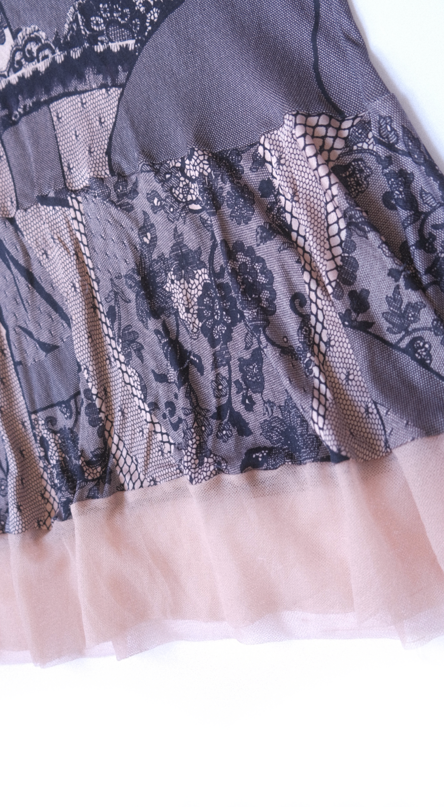 Christian Dior by John Galliano S/S 2006  Trompe-l’Œil Lace Silk Dress