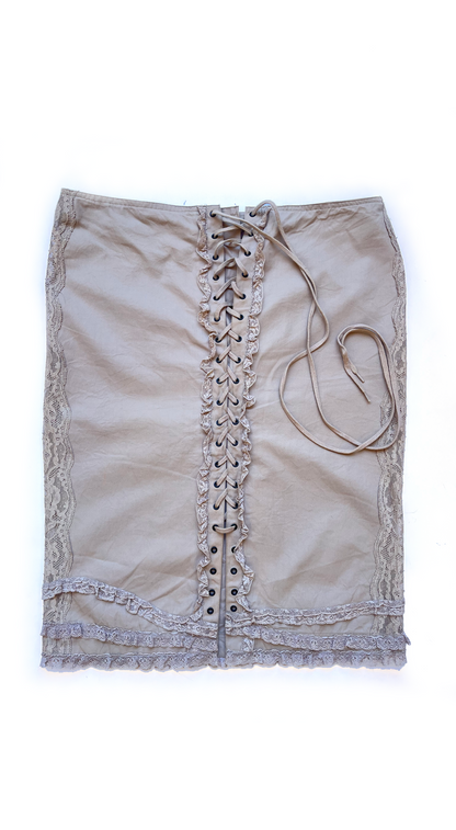 Lolita Lempicka 2000s Lace Corset & Skirt Set