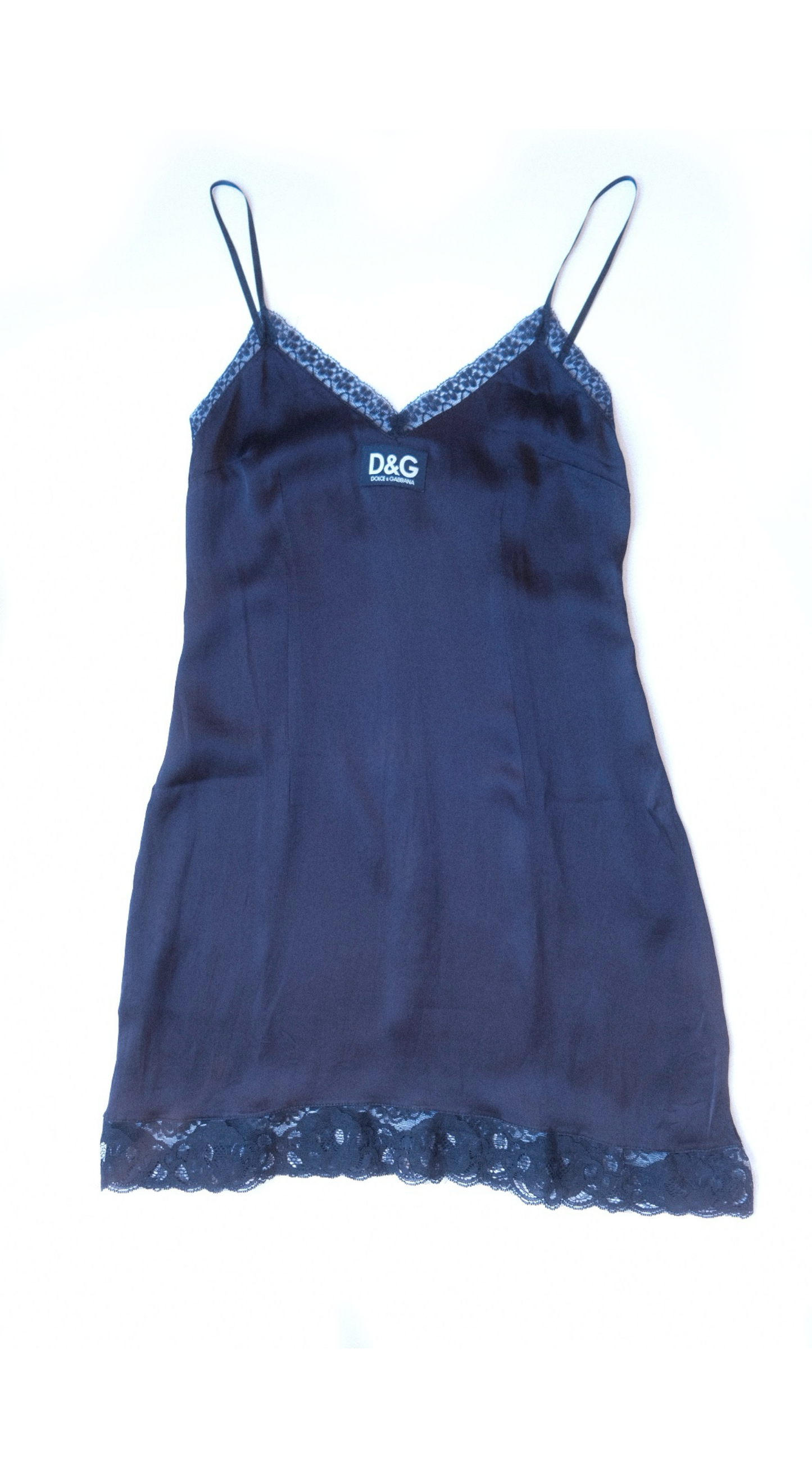 Dolce & Gabbana D&G 1996 Silk Blend Lace Mini Dress