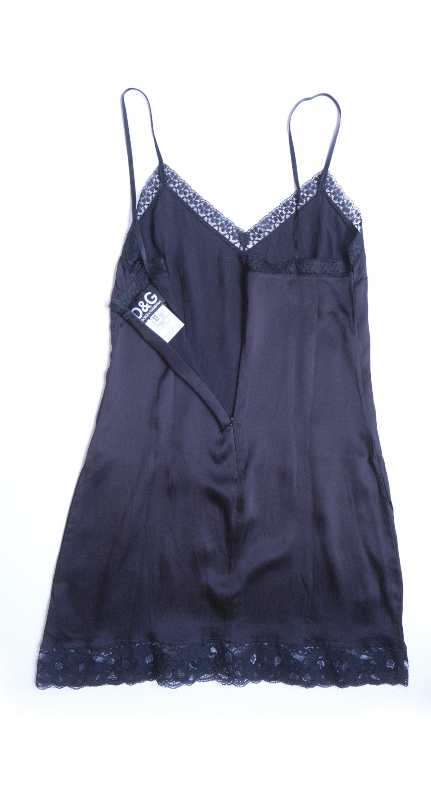 Dolce & Gabbana D&G 1996 Silk Blend Lace Mini Dress