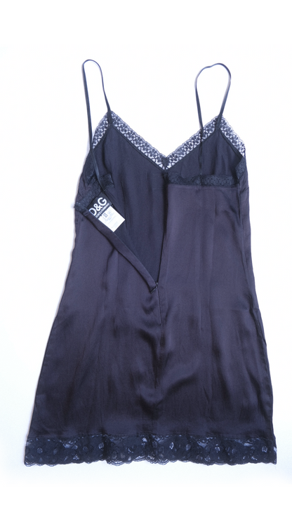 Dolce & Gabbana D&G 1996 Silk Blend Lace Mini Dress