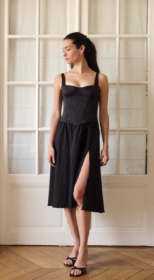 Roberto Cavalli 2000s Corset with Slit Dress