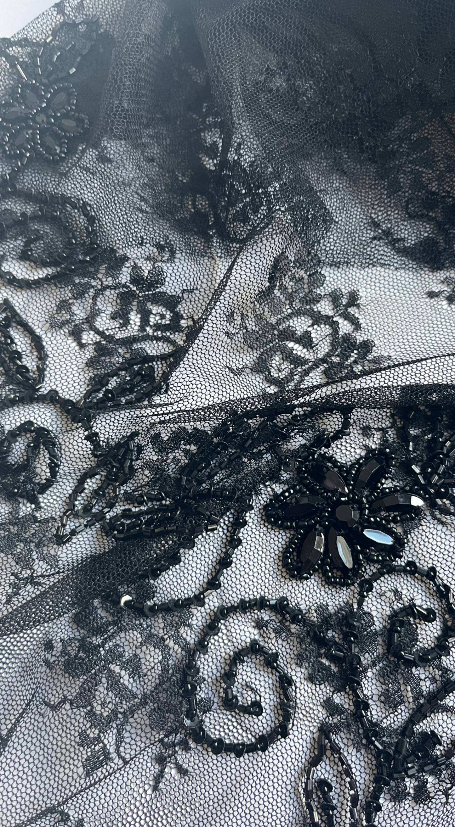 Versace Jeans Couture 2000s Silk Lace Embellished Dress