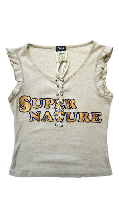 Dolce & Gabbana D&G 2003 Lace-Up “Super Nature / Original Sin” Top