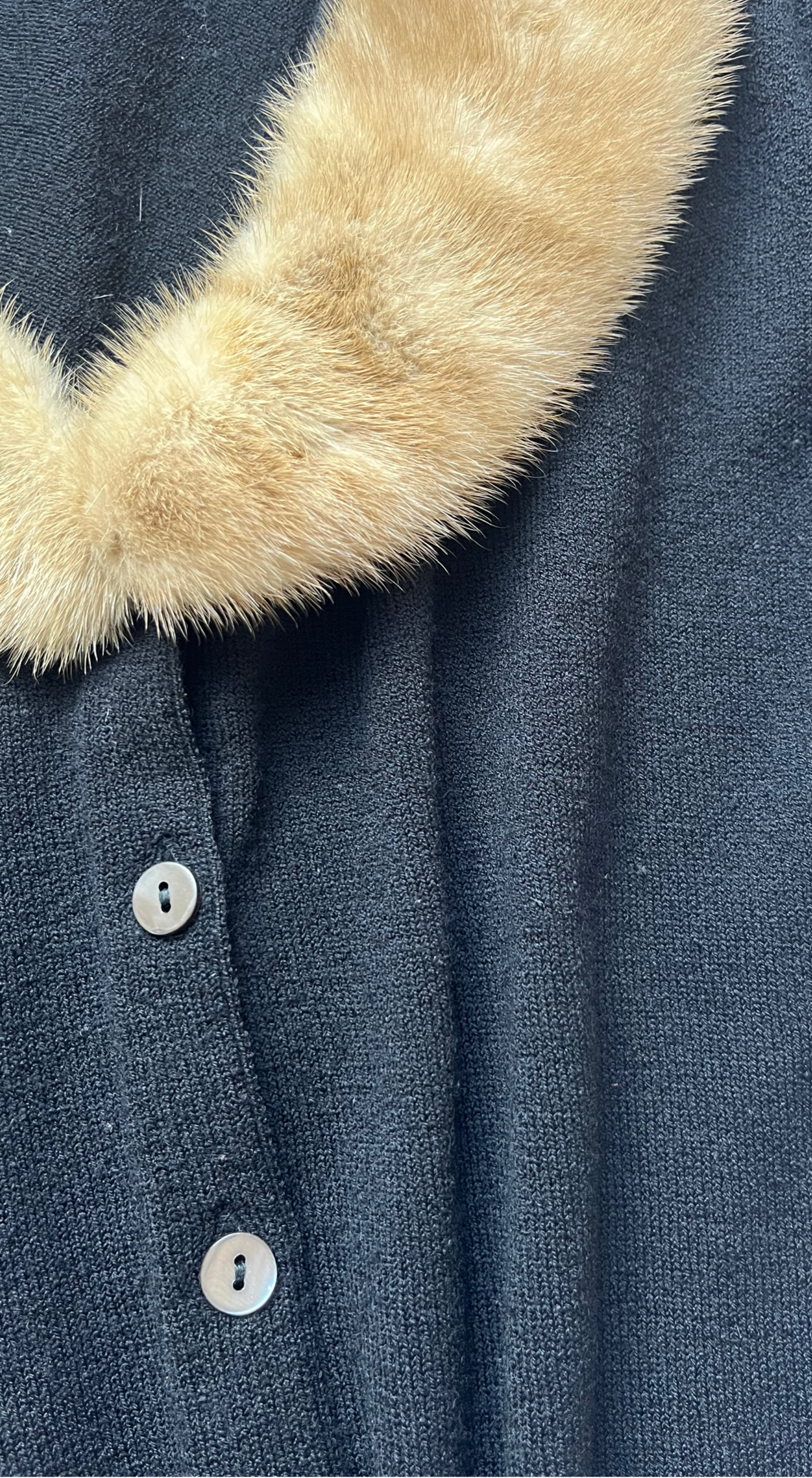 Blumarine FW 1998 Mink Trim Cardigan