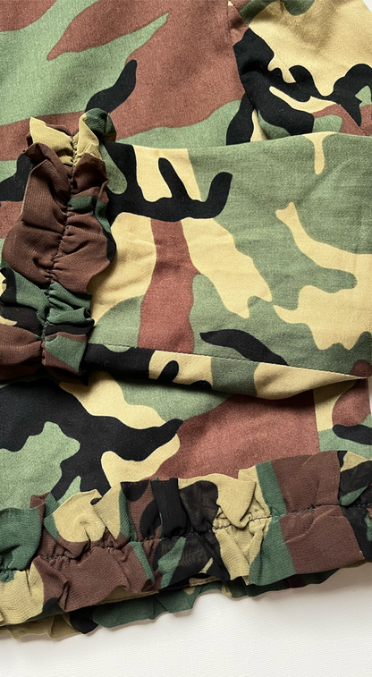 Moschino ~ 1990s The Nanny Camouflage Jacket & Skirt Set