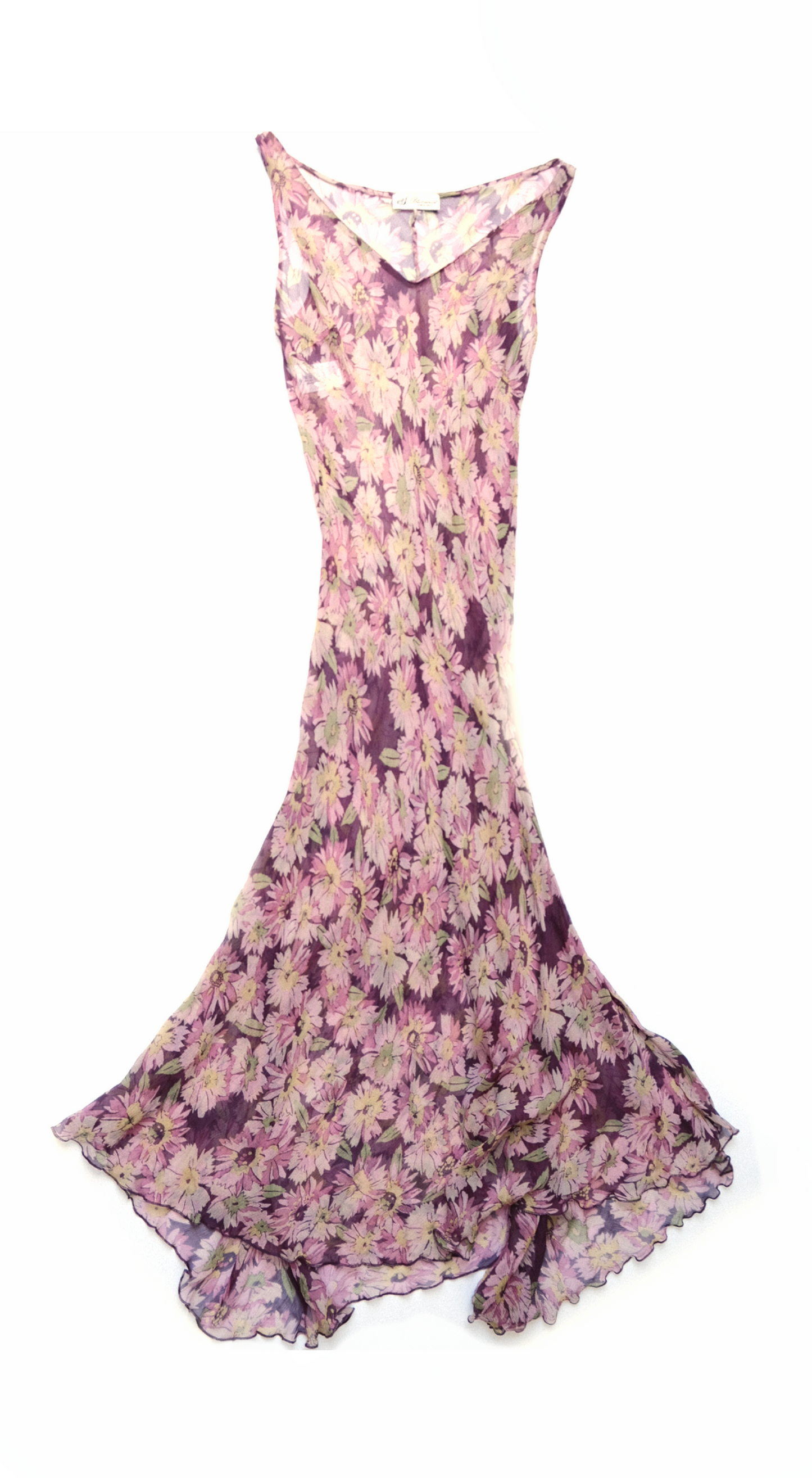 Blumarine Silk Floral Fairy Dress with Slip Early 2000s