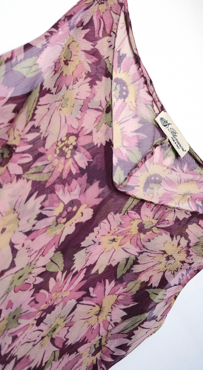 Blumarine Silk Floral Fairy Dress with Slip Early 2000s