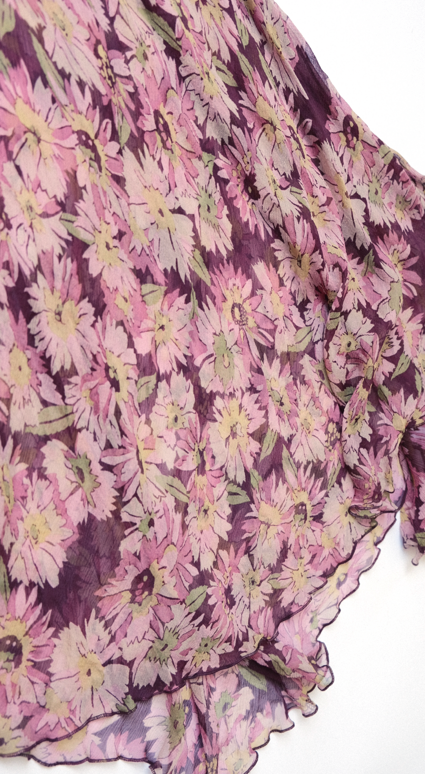 Blumarine Silk Floral Fairy Dress with Slip Early 2000s
