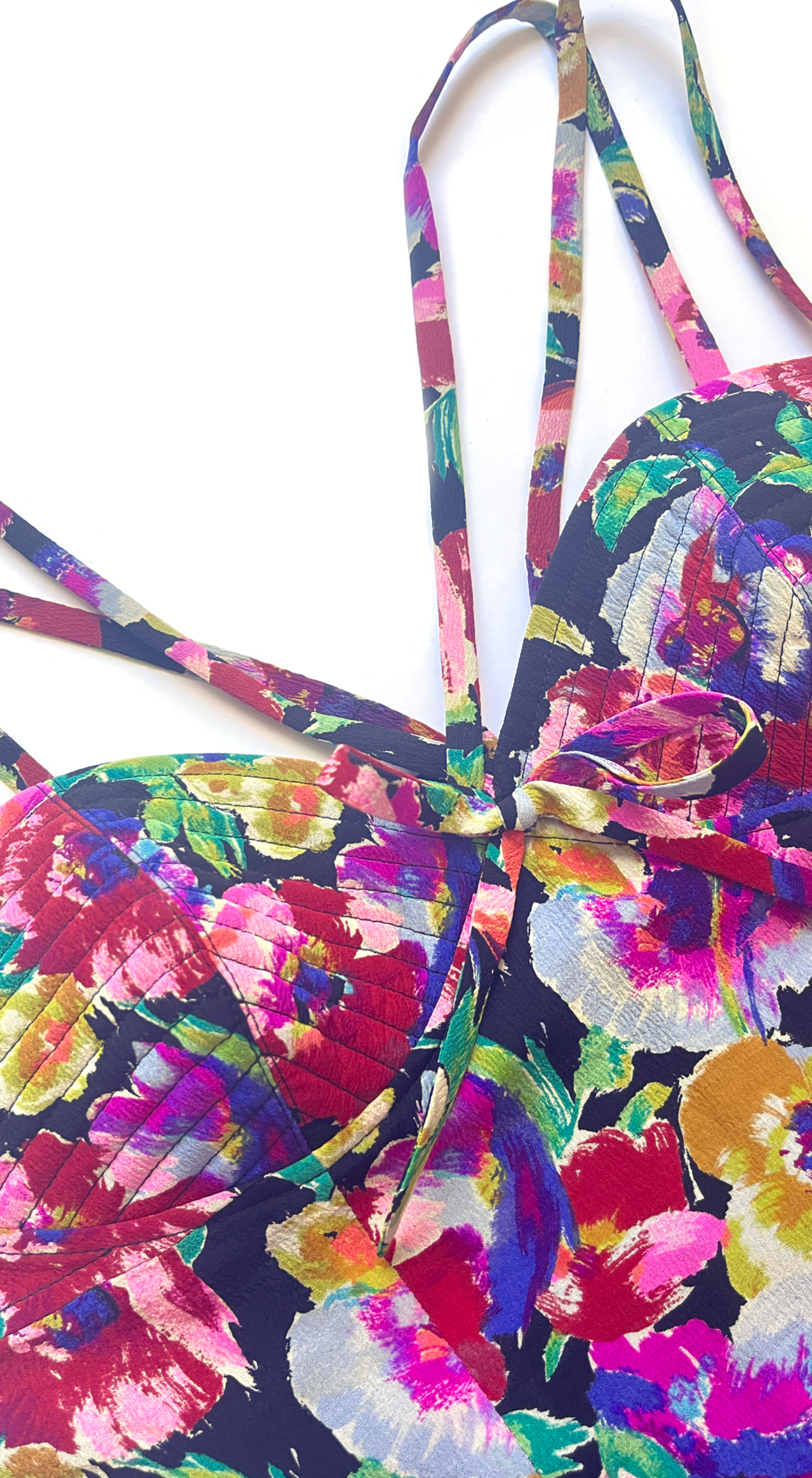 Emanuel Ungaro Parallèle Floral Bustier Dress – 2000s