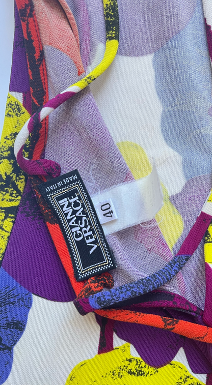 Gianni Versace SS 2002 Multicolor Floral Dress