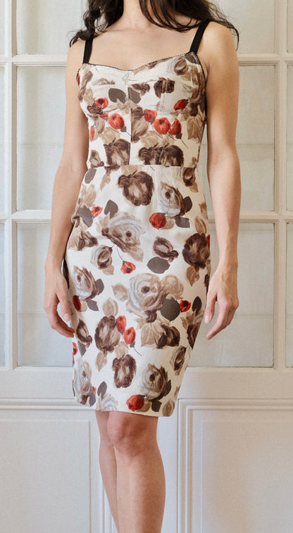 Dolce & Gabbana Silk Floral Print Dress