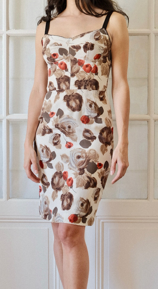 Dolce & Gabbana Silk Floral Print Dress