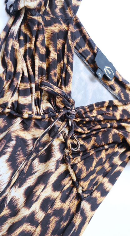 Just Cavalli Leopard Midi Dress Early 2000s