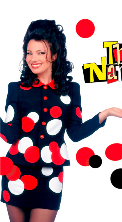 Moschino ~ 1990s “The Nanny” Icon Polka Dot Mini Dress