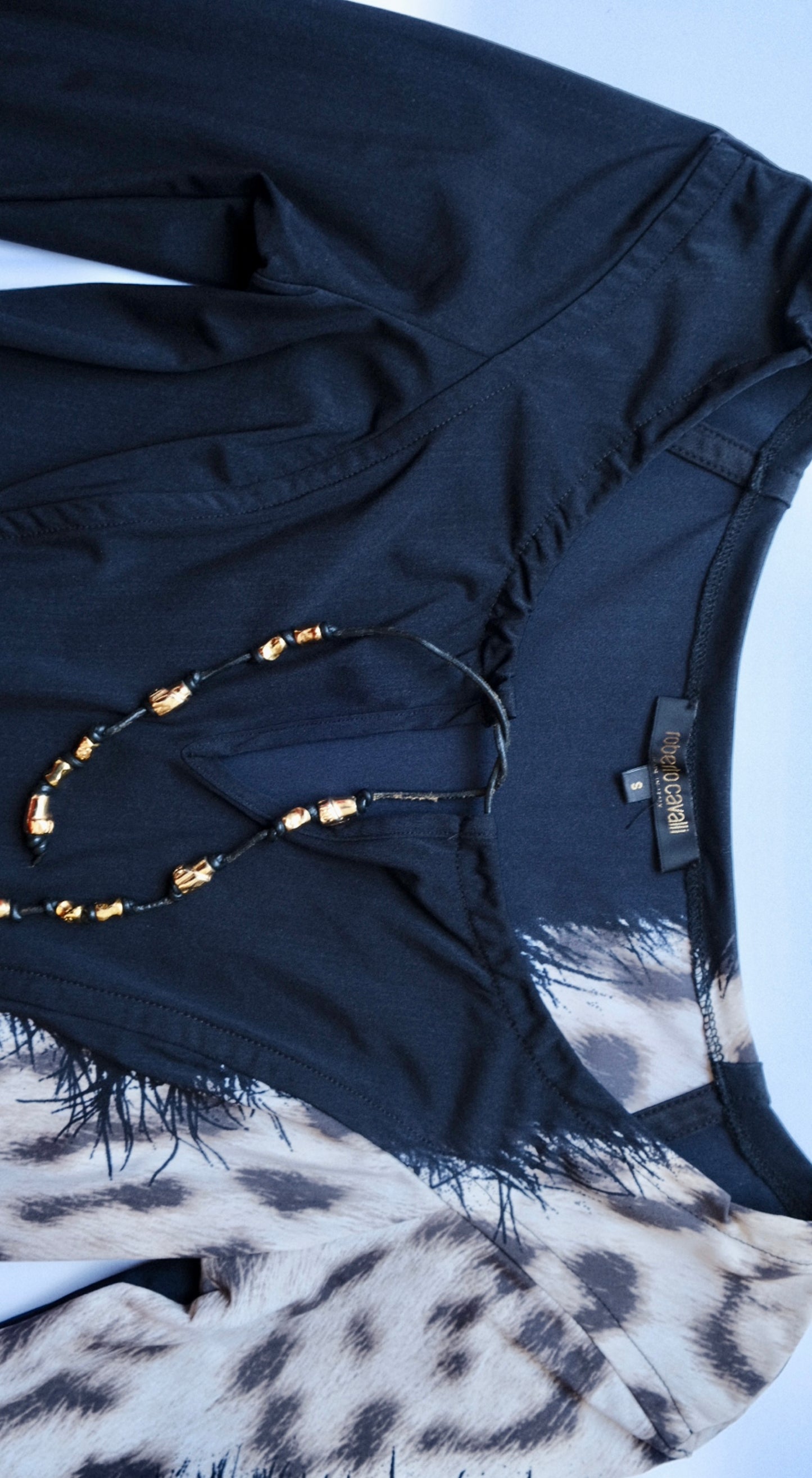 Roberto Cavalli Leopard Panel Dress – Signature Bodycon Silhouette
