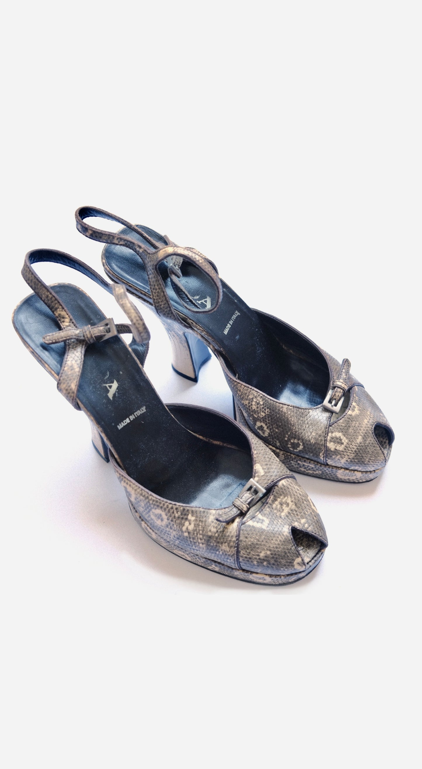 Prada FW 2000 Snake Leather Platform Heels