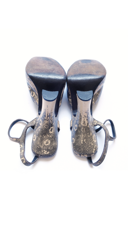 Prada FW 2000 Snake Leather Platform Heels