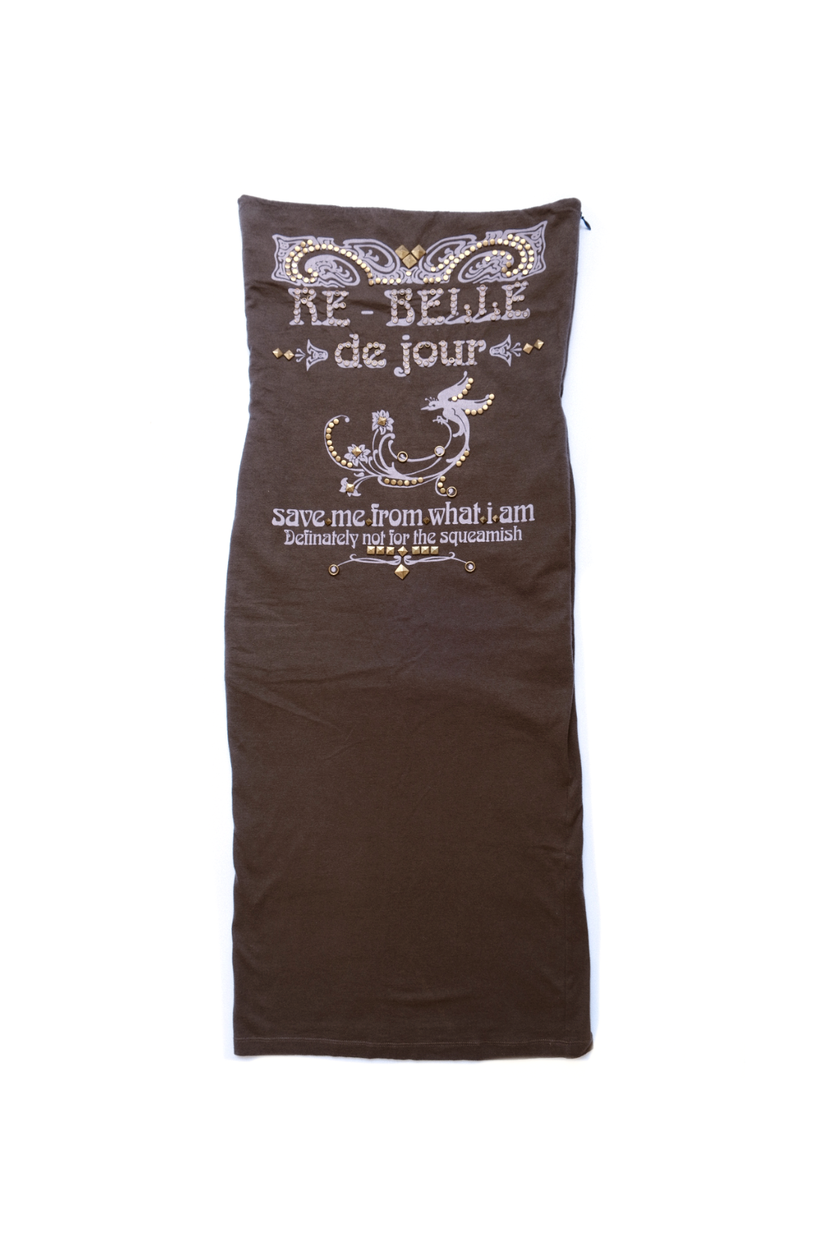 Dolce & Gabbana D&G “Re-Belle De Jour” Y2K Brown Tube Dress
