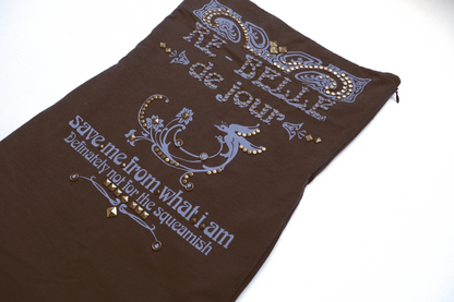 Dolce & Gabbana D&G “Re-Belle De Jour” Y2K Brown Tube Dress