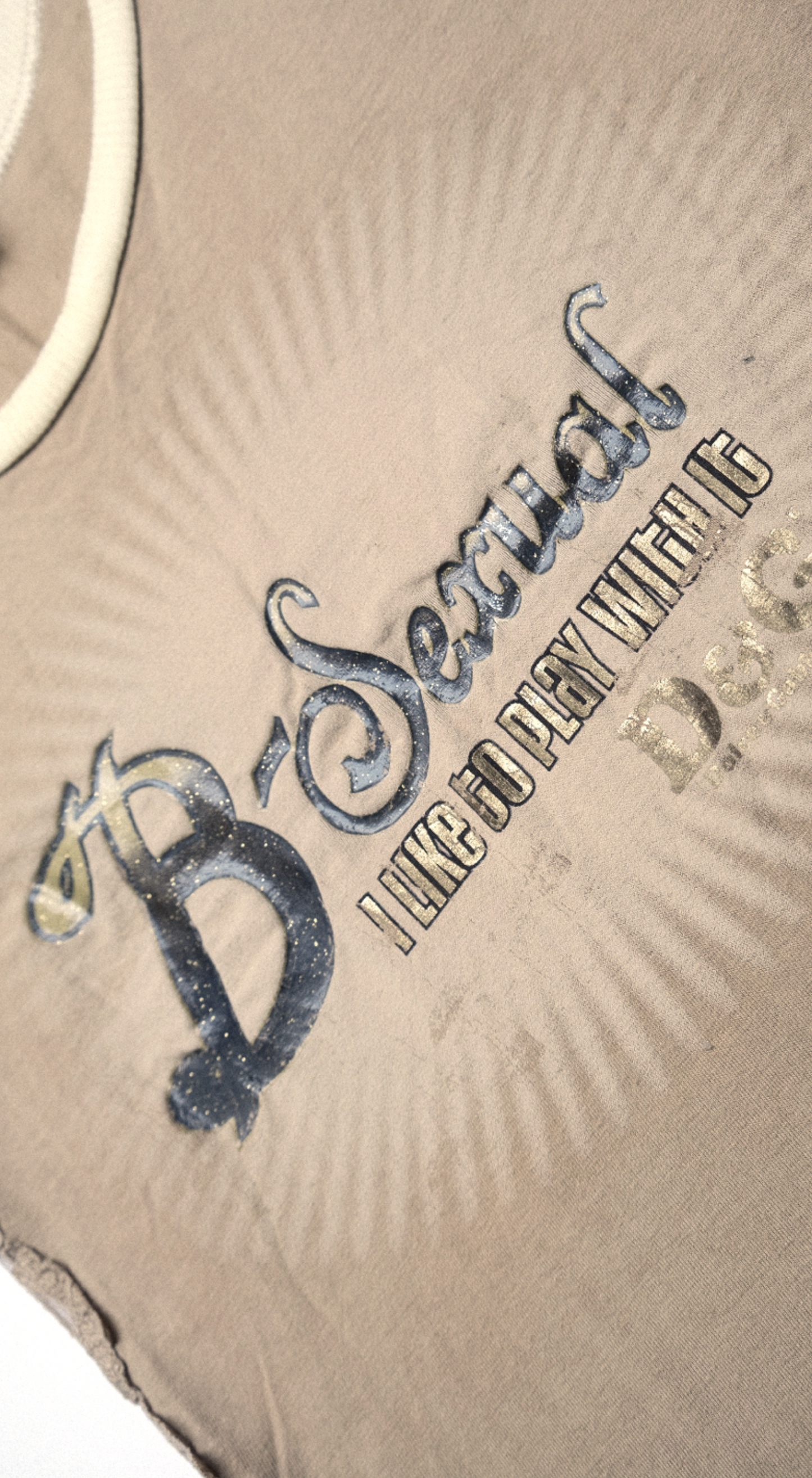 Dolce & Gabbana D&G “B-Sexual” Y2K Lace Panel Tank Top