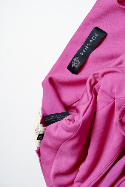Versace 2000s Pink Off-Shoulder Dress