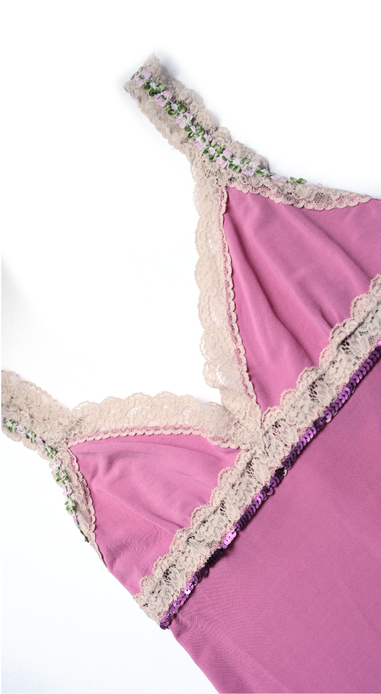 Dolce & Gabbana Y2K Pink Lace Trim Slip Dress