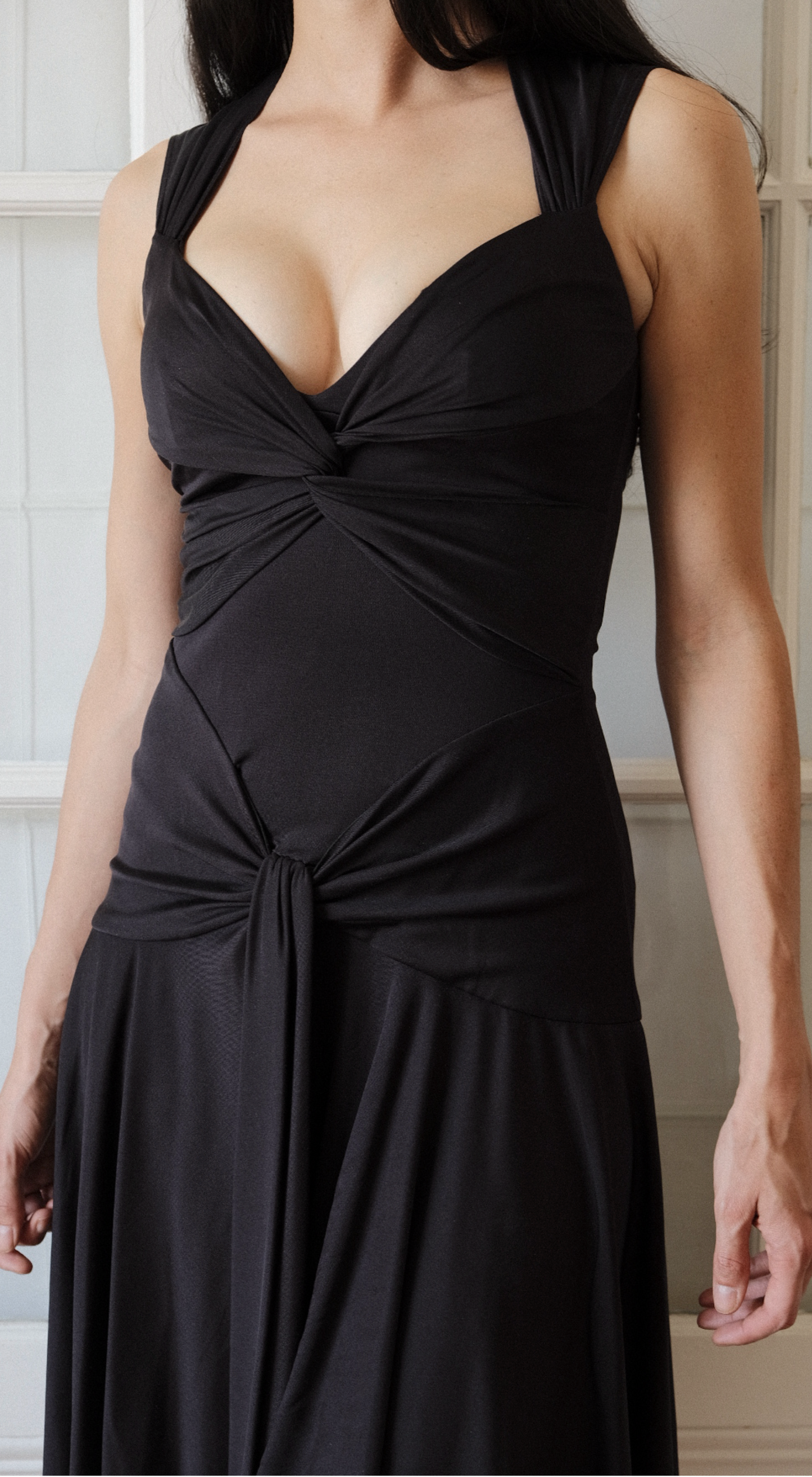 Valentino SS 2004 Black Silk Dress