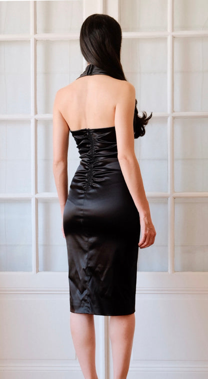 Dolce & Gabbana 2003 Black Corset Lace-Up Dress