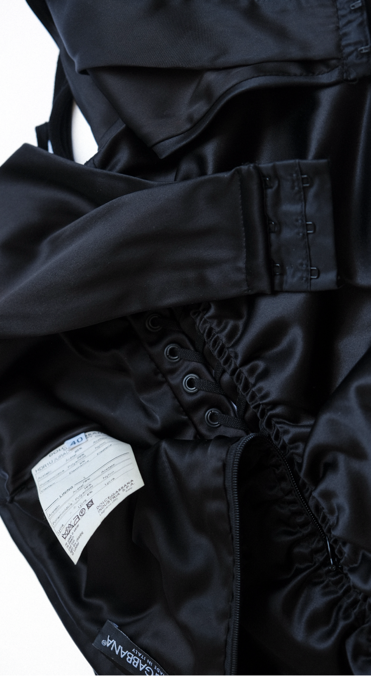 Dolce & Gabbana 2003 Black Corset Lace-Up Dress