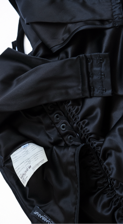 Dolce & Gabbana 2003 Black Corset Lace-Up Dress
